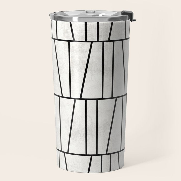 Mid-Century Modern Pattern No.6 - White Travel Mug Gallery Image 2