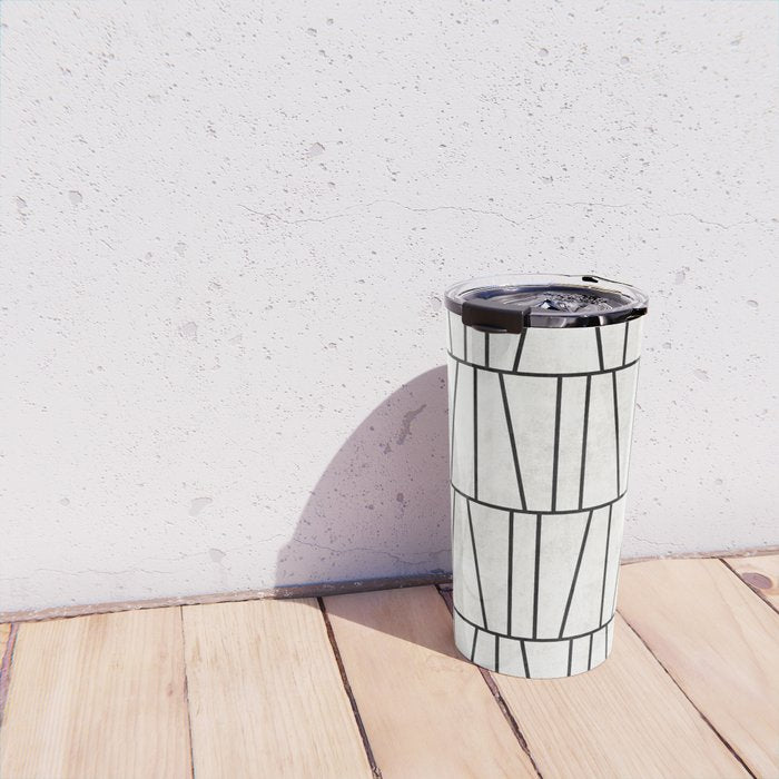 Mid-Century Modern Pattern No.6 - White Travel Mug Gallery Image 4