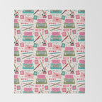 Vintage Mid-Century Stationery Throw Blanket Gallery Image 2