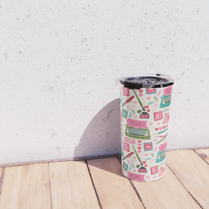 Vintage Mid-Century Stationery Travel Mug Gallery Image 4