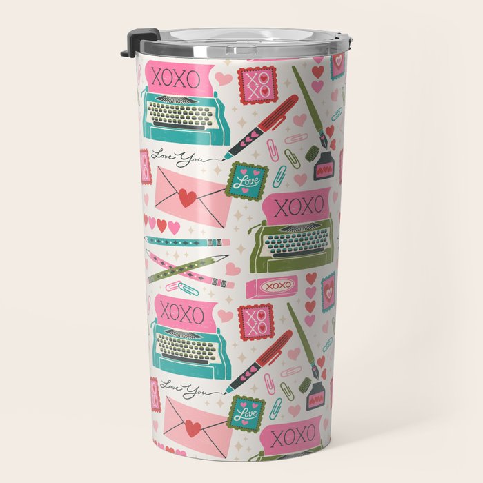 Vintage Mid-Century Stationery Travel Mug Gallery Image 3