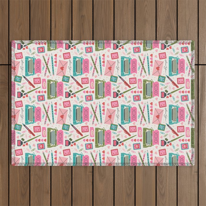 Vintage Mid-Century Stationery Outdoor Rug Gallery Image 1