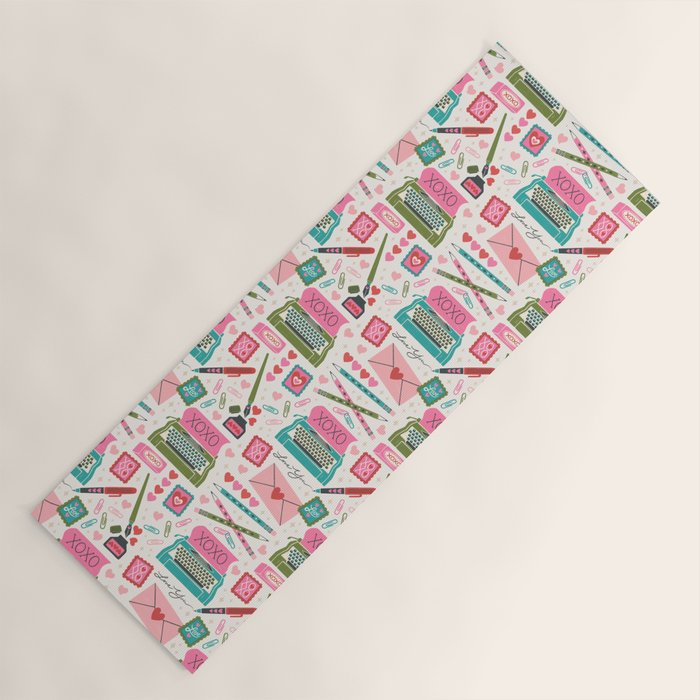 Vintage Mid-Century Stationery Yoga Mat Gallery Image 1