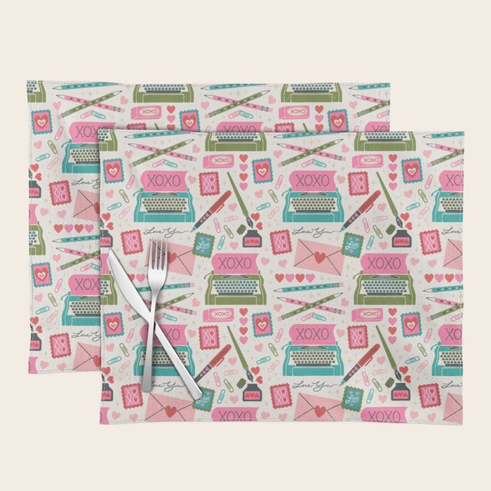Vintage Mid-Century Stationery Placemat Gallery Image 1
