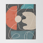 Minimal Colorful Abstract Shapes 8 Throw Blanket Gallery Image 2