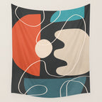 Minimal Colorful Abstract Shapes 8 Wall Tapestry Gallery Image 4