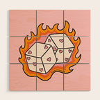 Flame Dice Wood Wall Art Gallery Image 1