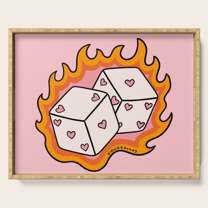 Flame Dice Serving Tray Gallery Image 1