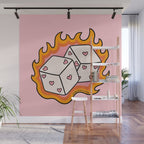 Flame Dice Wall Mural Gallery Image 1