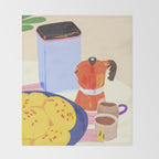 Coffee and buns Throw Blanket Gallery Image 2