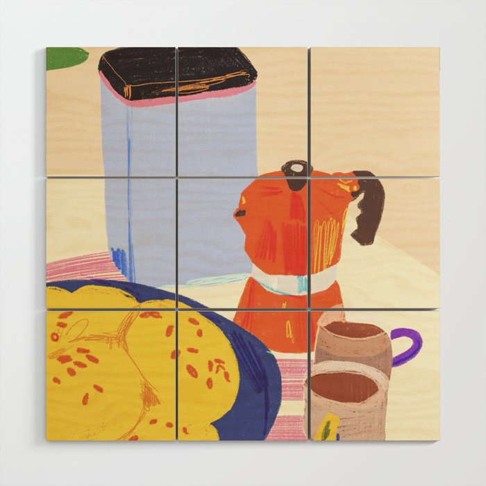 Coffee and buns Wood Wall Art Gallery Image 1