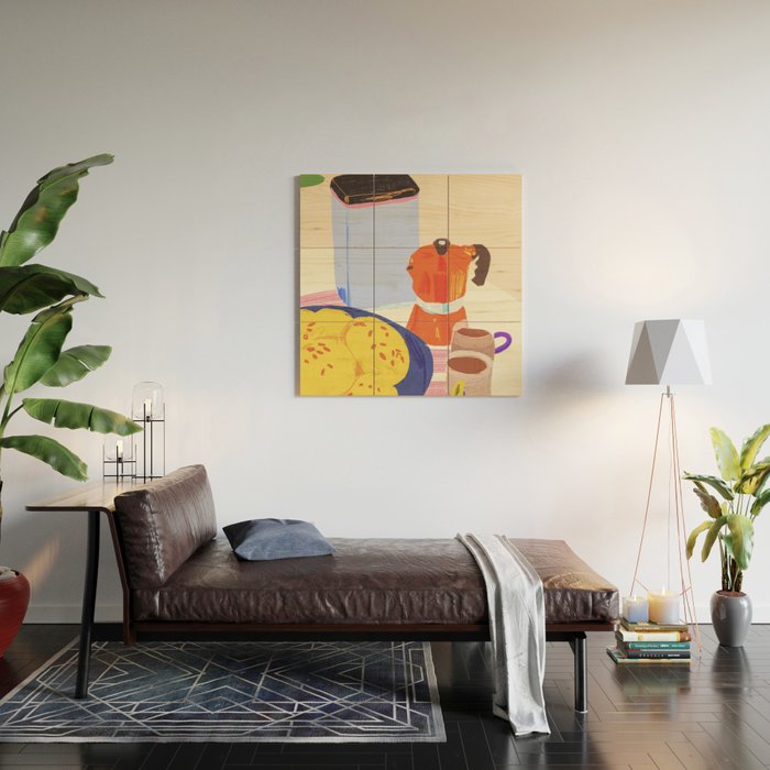 Coffee and buns Wood Wall Art Gallery Image 2
