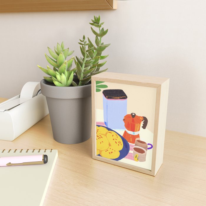 Coffee and buns Mini Art Print Gallery Image 2