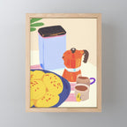 Coffee and buns Mini Art Print Gallery Image 1