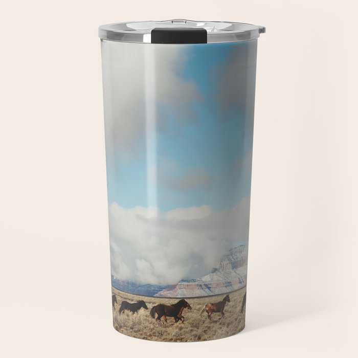 Running Reservation Horses Travel Mug Gallery Image 1