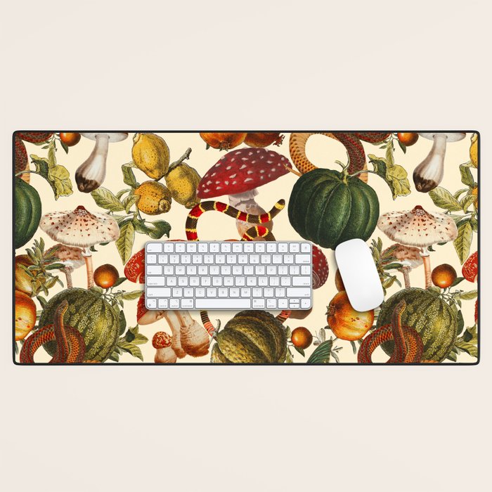 Mysterious Mushroom Forest  Desk Mat Gallery Image 1