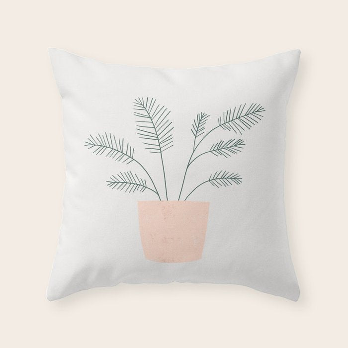 little fern Throw Pillow Gallery Image 1
