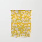 Yellow abstract flower art pattern Wall Hanging Gallery Image 1