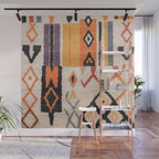 Moroccan Berber Rug Design No.54 - Multicolor, Ivory White Wall Mural Gallery Image 1