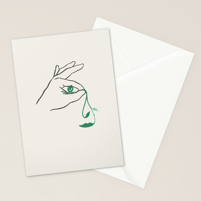 Lady green Stationery Card Gallery Image 2