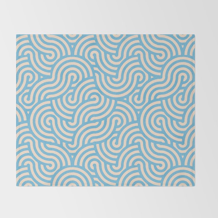 SWIRL Lake and Oat Throw Blanket Gallery Image 2