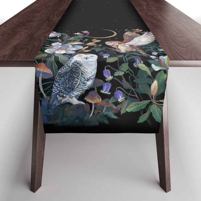 Owls Mushroom Magnolia Table Runner Gallery Image 1