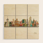 tulsa skyline Wood Wall Art Gallery Image 1