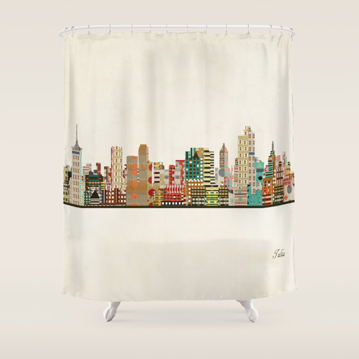 tulsa skyline Shower Curtain Gallery Image 1