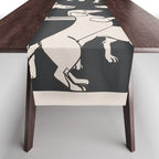 Minimal Abstract Dogs Art 1 Table Runner Gallery Image 1