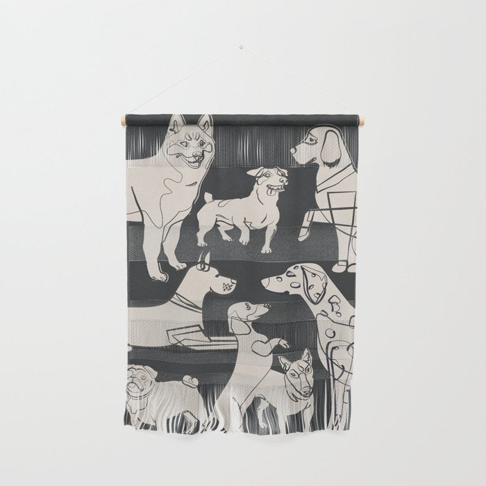 Minimal Abstract Dogs Art 1 Wall Hanging Gallery Image 1