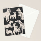 Minimal Abstract Dogs Art 1 Stationery Card Gallery Image 2