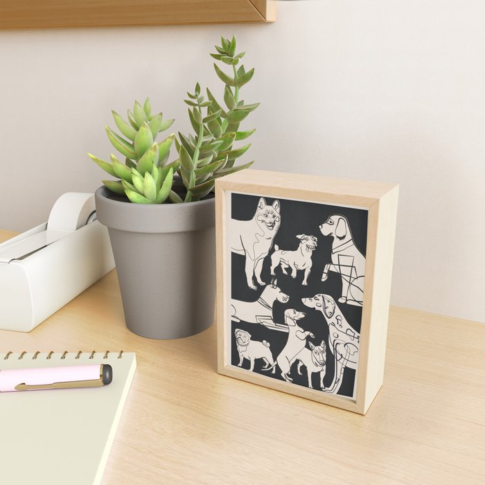 Minimal Abstract Dogs Art 1 Mini Art Print Gallery Image 2