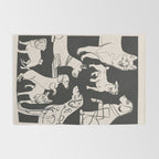 Minimal Abstract Dogs Art 1 Rug Gallery Image 2