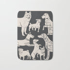 Minimal Abstract Dogs Art 1 Bath Mat Gallery Image 1