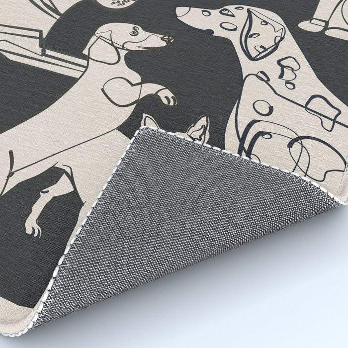 Minimal Abstract Dogs Art 1 Rug Gallery Image 4