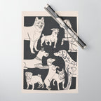 Minimal Abstract Dogs Art 1 Wrapping Paper Gallery Image 1