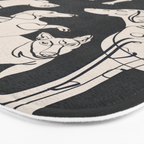 Minimal Abstract Dogs Art 1 Bath Mat Gallery Image 3