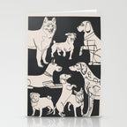 Minimal Abstract Dogs Art 1 Stationery Card Gallery Image 2