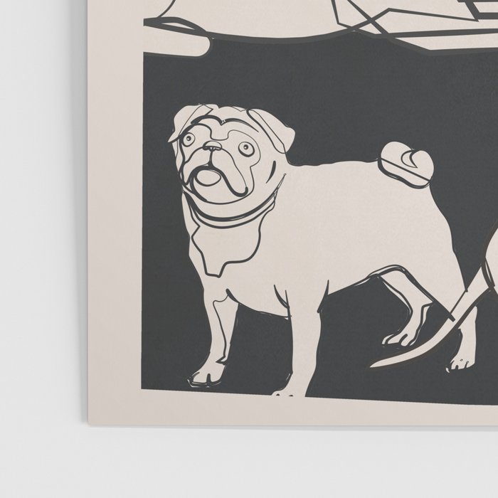 Minimal Abstract Dogs Art 1 Poster Gallery Image 3