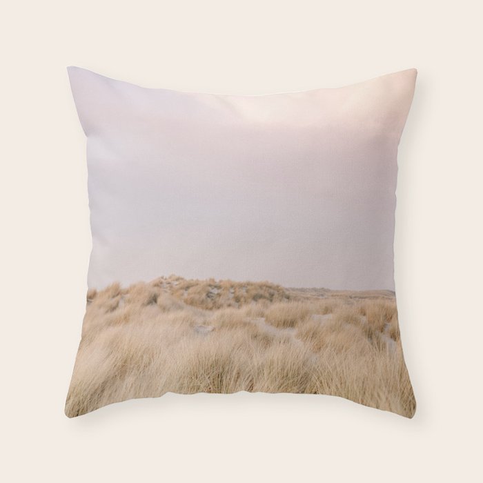 Pastel coastal sky | Ameland island fine art travel photography | The Netherlands Throw Pillow Gallery Image 6