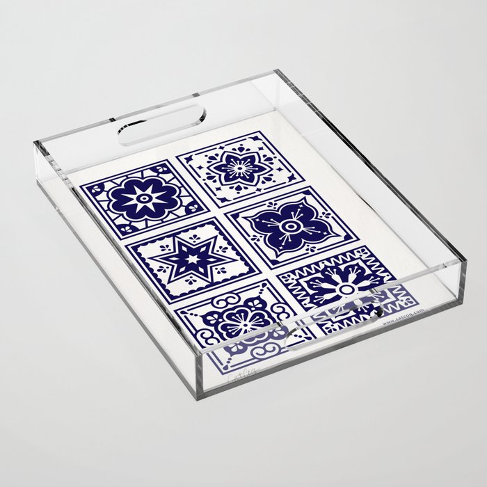 Talavera Mexican Tile - Porcelain Palette Acrylic Tray Gallery Image 1