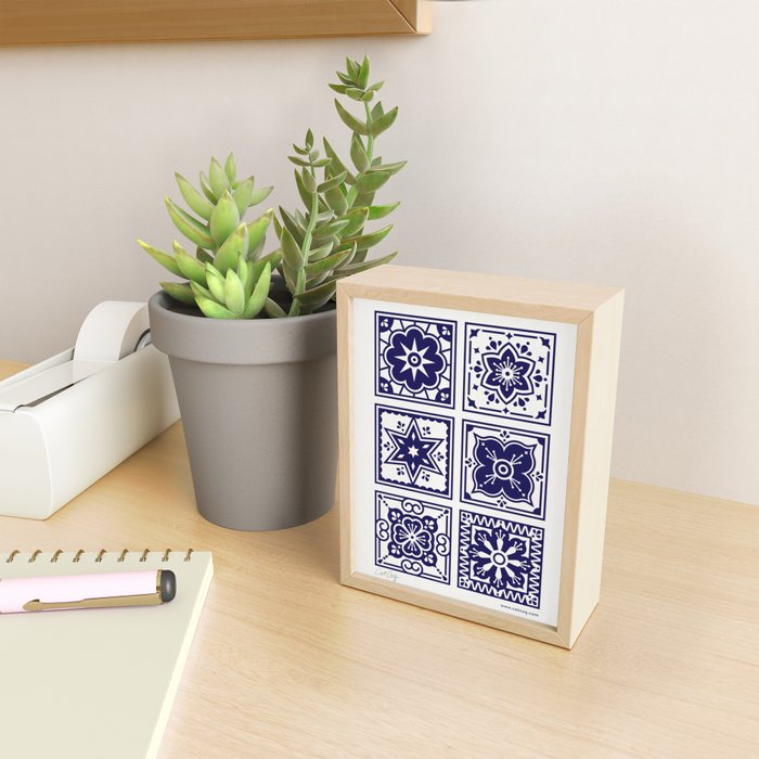 Talavera Mexican Tile - Porcelain Palette Mini Art Print Gallery Image 2