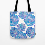 Rosette Succulents - Blue Palette Tote Bag Gallery Image 1