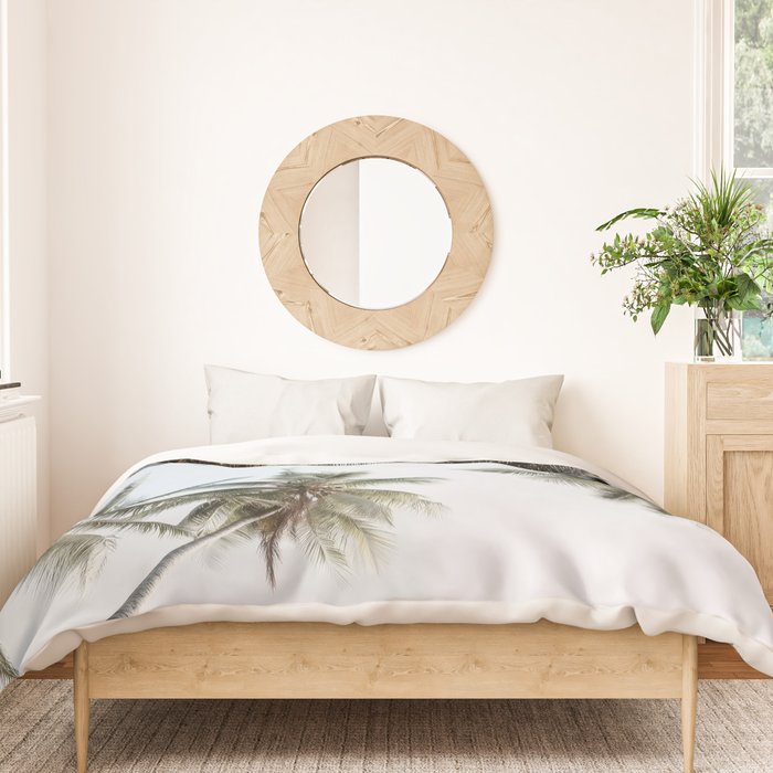 Palm Canopy - Minimal Tropical Wall Art Duvet Cover Gallery Image 3