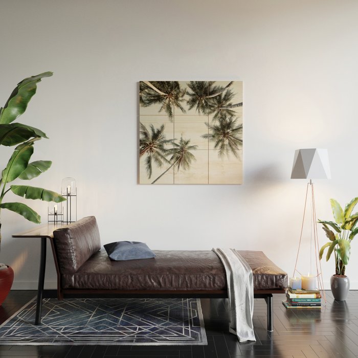Palm Canopy - Minimal Tropical Wall Art Wood Wall Art Gallery Image 2