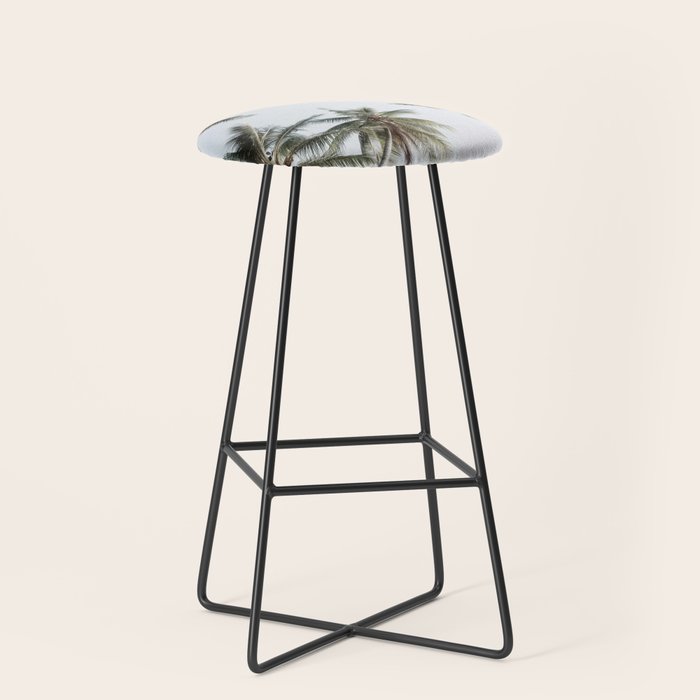 Palm Canopy - Minimal Tropical Wall Art Stool Gallery Image 1
