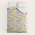 Colorful abstract organic shape patern Comforter Gallery Image 6