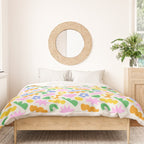 Colorful abstract organic shape patern Duvet Cover Gallery Image 3