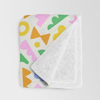 Colorful abstract organic shape patern Throw Blanket Gallery Image 3