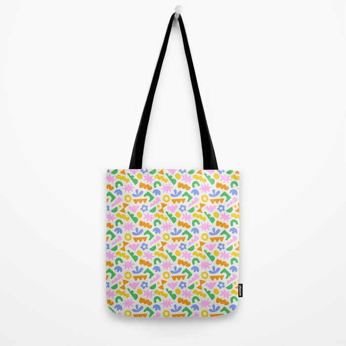 Colorful abstract organic shape patern Tote Bag Gallery Image 2